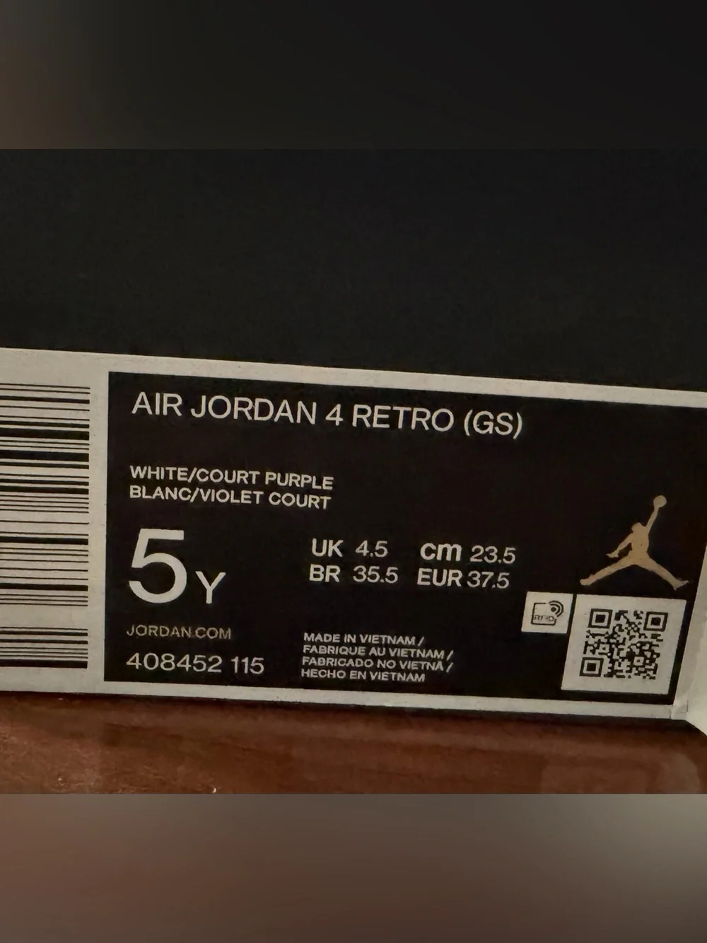 Jordan 4 Retro Metallic Purple